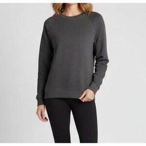 Lou & Grey Signature Soft Relaxed Fit Sweatshirt Charcoal Womens XS NWT